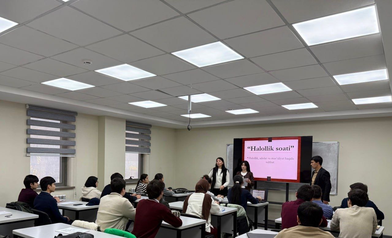 Toshkent arxitektura-qurilish universitetida “Halollik soati” nomli interaktiv suhbat tashkil etildi